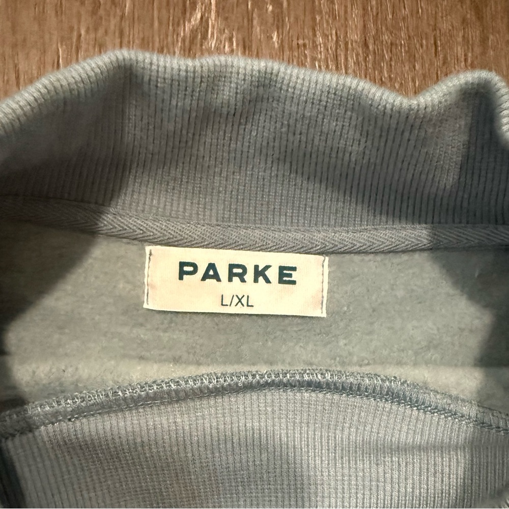 Parke Vintage Stripped Mock Neck Glacier - Picture 2 of 5